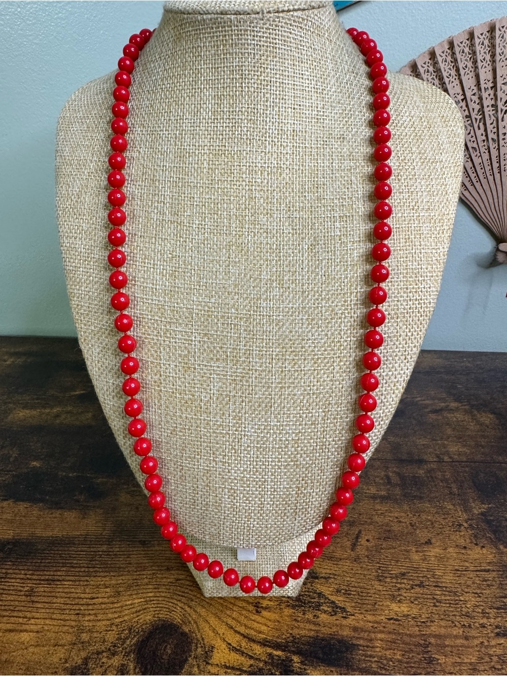 💚4/$20 Vintage Red Kitschy Plastic Beaded Necklace - Women Jewelry